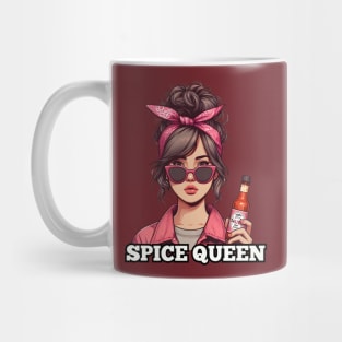 hot sauce messy hair woman Mug